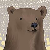 Oopsy Daisy Fine Art for Kids BartleyブラウンBearキャンバス壁アートby Daviz 21 x 21" ブラウン NB21166