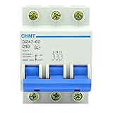 電路ブレーカー　サーキットブレーカ　安全ブレーカー　遮断器　小型漏電ブレーカ　回路保護部品　DZ47-63 C40 3P 35mm DIN MCB 6000A