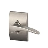 Schlage f170 MNH 619 CEN RH Manhattan右手によって装飾トリムレバー、サテンニッケルSchlageロック会社