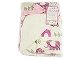 Soft Sherpa Baby Blanket Sweet Zoo Girls by SL Baby Collection