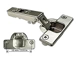 Euro隠しキャビネットヒンジ、フルオーバーレイ、110度開口部、ニッケル
