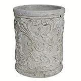 植木鉢/プランター アンティーク ホワイトガーデン 【シリンダー型/φ22】 底穴有り 〔ガーデニング用品/園芸〕