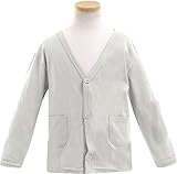 (ポッケポッシュ)Pokke Poche 日本製 ベビーキッズ 子供用カーディガン 【2016-0028】90cm ライトグレー