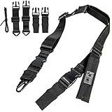 Avendables エアガン スリング クイックアジャスト スリングベルト サバゲー ミリタリー 単点支持 2点支持 (ブラック)