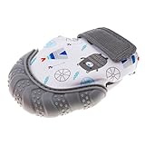 Perfk ベビー用手袋　歯がため　食品級シリコン手袋　歯固め　調整可能　3〜12ヶ月　全4色 - グレー