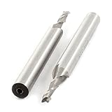 uxcell ドリルエンドミルカッター　ストレートシャンクエンドミルカッター　HSS　2フルート　2個　3mm x 6mm x 19mm x 58mm