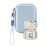 収納ケース パナソニックPanasonic LUMIX DC-TZ99/TZ95/DMC-TZ85/用ケース カバー ジタルカメラケース eva PUレザー ハードケース (ブルー)