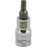 Dynamic Tools D013340 1/2 Drive Torx Head Socket with T40 Bit, Chrome Finish by Dynamic Tools