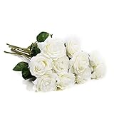 gloglow人工花、カラフルなFake Roses Real Lookingシミュレーションブーケホームガーデンパーティーウェディングデコレーション GLOGLOWi84n6xk7ao-04