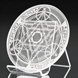 株式会社MOE 魔法陣柄（レーザー彫刻）アクリル 台座 直径10cm×厚さ5mm 柄： 魔法陣（レーザー彫刻） 色： クリア（透明） ACRL-MC004