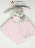 Blankets and Beyond Pink and Grey Puppy Nunu Baby Security Blanket by Blankets and Beyond [並行輸入品]