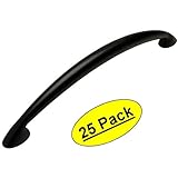 Cosmas 323 – 128 FBフラットブラックモダンキャビネットハードウェアアーチハンドルプル – 5 "インチ( 128 mm )穴中心 – 25パック