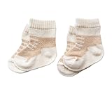 2足組　日本製　オーガニックコットン　ベビーソックス　スニーカー柄　新生児用 8センチ ベビー用靴下