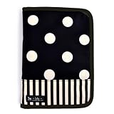 ようこそ赤ちゃんHappy母子手帳ケース（ファスナータイプ）　polka dot large（twill・black）　B2800900　日本製