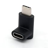 90度タイプCアダプター、USB Cメス - メスアダプター上向きおよび下向きUSB-CアダプターUSB 3.1型スマートフォンタブレット用Type-Cコネクター変換 (90 Deg Side)