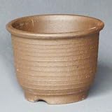 信楽焼 陶器製植木鉢 焼〆エビネ鉢 6号 4個入り ／アウトレット数量限定品