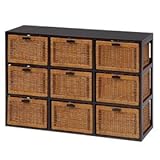 ランドリー　キャビネット　チェスト　アジアン家具　籐家具　RN-2659　収納BOX　収納ケース　枯淡/こたん