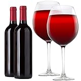特大ワイングラス 750ml フルボトルのワイン対応 2 Glasses クリア 2100
