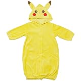 2017年 秋冬 ポケットモンスター ピカチュウ ベロア 着ぐるみドレスオール ドレカバ My First Pokemon イエロー-ピカチュウ◇50-70cm