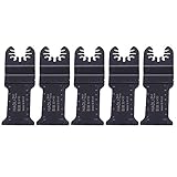 5pcsクイックリリース32mm HCS + HSSブラック振動マルチツール木製カッターソーブレードフェインドルレール用ボッシュTCH