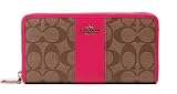 (コーチ) COACH 長財布 シグネチャー ストライプ ラウンドファスナー カーキ/ダリア F52859 IMEYS [並行輸入品]