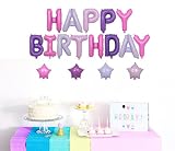 vagskiカラフルなHappy誕生日ベビーシャワー女の子パーティー誕生日の装飾バルーンバナー装飾16インチ( 17balloons ) hf02pr