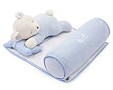 (レモンツリーセブン)Lemon tree7 ベビー まくら 枕 0-3歳 向き癖対応 向きぐせ防止 クマ ブルー