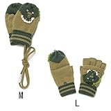 クレードスコープ（キッズ＆ベビー）（kladskap） 恐竜ミトン手袋【カーキ/M】