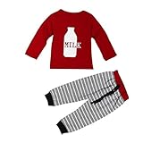 Franterdベビー女の子服セット、長袖クリスマス木Tシャツトップス+パンツ