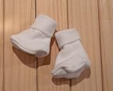 【未熟児】【低出生体重児】【早産児】【NICU】用 ベビー服：ブーティーソックス ホワイト (1360-2700g)