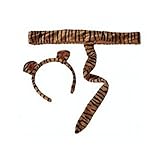 Kids Plush Tiger Headband Ears Tail Safari Dressup Halloween Costume [並行輸入品]