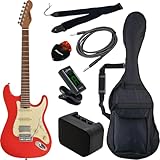 SELDER セルダー エレキギター STタイプ ST-33RM/CR カーディナルレッド 初心者入門ベーシックセット