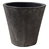 軽量コンクリート製植木鉢 フォリオ ソリッド ブラックウォッシュ 23cm 【2個入り】
