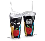 #1 Teacher Appreciation 20 oz. Acrylic Travel Sippy Cup with Straw by Burton & Burton