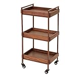 エイジングウッドワゴン Plus 全2色 幅45cm×奥行33.5cm×高さ86.5cm [ エステワゴン ネイルワゴン 美容室ワゴン キッチンワゴン マルチワゴン サイドワゴン キャスター付き インテリア 収納 業務用 まつげエクステ サ