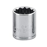 Powerbuilt 641007 3/8 Dr. 12 Pt. SAE Standard Socket, 11/16 by Powerbuilt