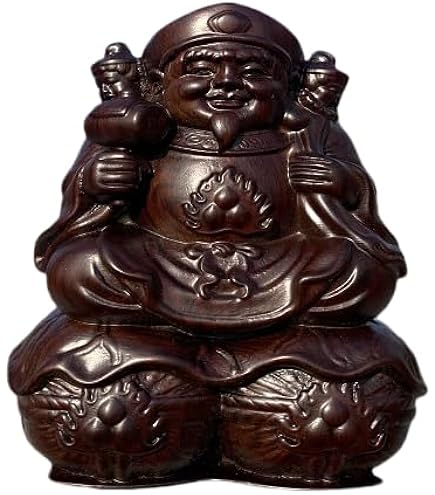 Amazon｜木彫り置物 開運 大黒天様像 木製仏像 黒檀 木彫り 大黒天様像