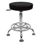 ガス圧昇降式エステスツール（あみ目）キャスター無し　丸椅子　作業椅子 (ブラック)