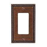 Amerelle 54RAZ Georgian Tumbled 1 Rocker-GFCI Wallplate, Aged Bronze [並行輸入品]