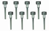 Brinkmann 822-1073-8 Round Mini Solar Stake Light Set in Stainless [並行輸入品]