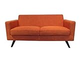 北欧スタイル 2-3人用 ファブリッククラシカルソファ レトロオレンジ WKS-8077-OR