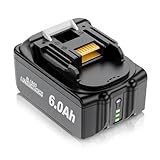 Uionvot マキタ 18V 互換バッテリー BL1860B 6000mAh 大容量 BL1815N BL1830B BL1840B 対応 LED 残量表示機能付き BMS 保護回路搭載 PSE CE 認証取得 耐久性が高く リチウムイオン