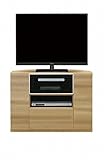 日本製 幅90cm コーナーテレビボード ハイタイプ 完成品 (ナチュラル)