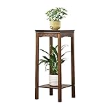 LXLA- 2階リビングルームフラワーポットスタンドフロアスタンド盆栽シェルフ室内鉢植えラックアンティークソリッドウッド30×30×60cm