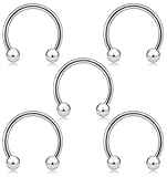 [From da Phactory] サーキュラー バーベル ボディピアス サージカルステンレス ボディーピアス 5個セット