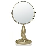 クリエイティブdouble-sided8インチTabletopメイクアップミラー/ファッションキュートフェザーportablejmirror / The Princessドレッシングミラー EOTFJ