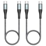 ZKAPOR USB Type Cケーブル 短い PD対応【30CM+30CM 2本】USB C to USB C ケーブル 60W/3.1A急速充電 超高耐久 断線防止 タイプc 充電ケーブル iPhone 15/MacBook Pro/Galaxy S22 /S21/S20 /S10+ /S10 /S9+ /S9/Huawei P40/P30/P20/P10/Xperia等USB-C機種対応