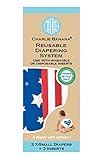 Charlie Banana 3 Diapers Plus 3 Inserts, Patriot, X-Small by Charlie Banana