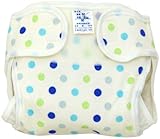 村信 日本製 新生児用 カラフル水玉柄 綿おむつカバー 60cm ブルー JF101A