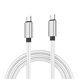 明誠 USB Type C 充電ケーブル USB C to C PD60W対応【長さ2m】急速充電 iPhone 16 充電ケーブル USB Type-C to Type-C 高速データ転送 USB2.0 高耐久 ナイロン編み素材 MacBook Pro、iPad、iPhone 16 Pro Max、iPhone 15、Galaxy等USB-C機種対応(2m、シルバー)